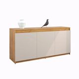 Buffet Aparador 3 Portas Onix Mel E Off White