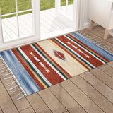 1 Tapete Capacho Kilim India 100% Algodão 50x70 M04