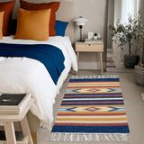 2 Tapete Quarto Kilim Algodão Beira Cama 60x90 M01