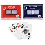 2 Jogos De Baralho Completo Naipe Grande Plástico 108 Carta