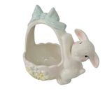 Cesta Decorativa De Páscoa Coelho - Porcelana 20cm