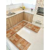 Kit 3 Peças Jogo Cozinha Passadeira Manta Vinilico Laminado