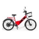 Bicicleta Eletrica New Street Plus 800w Vermelha Plug And Move