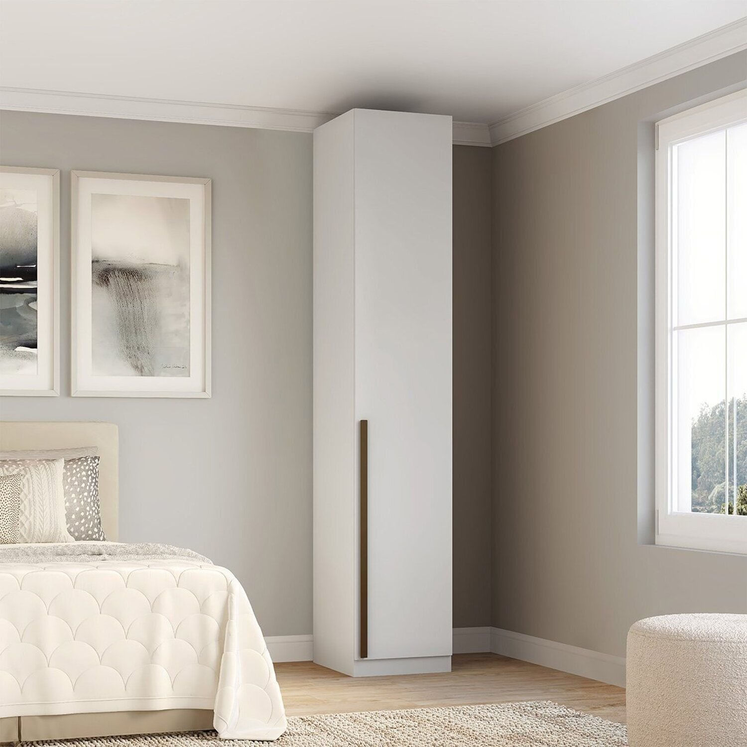 Guarda-roupa 1 Porta Com Gavetas 100% Mdf Altezza Branco