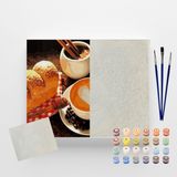 Kit Tela Numerada Para Pintura Sinoart 40x50cm Cafe Da Tarde