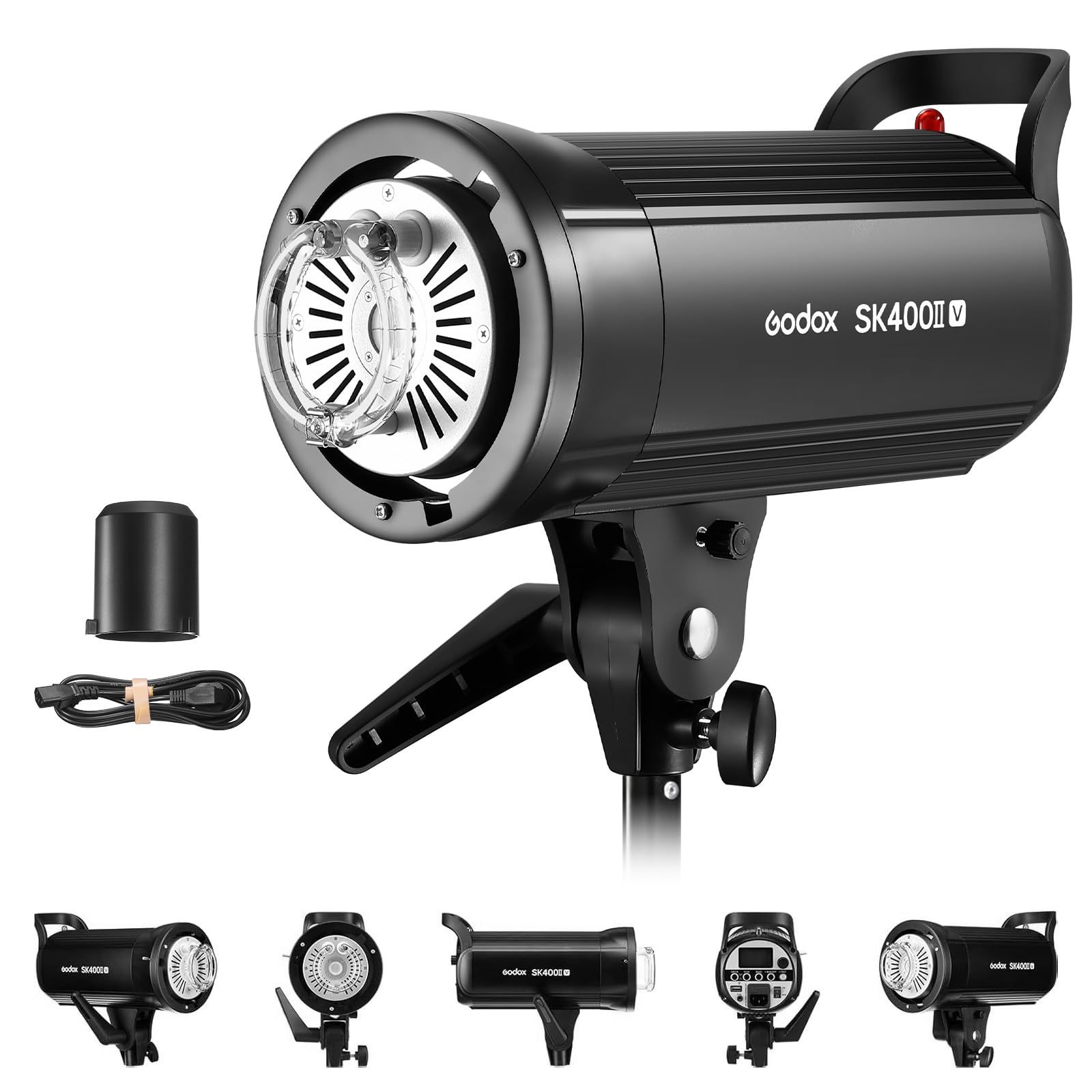 Flash Estroboscópico De Estúdio Godox Sk400ii-v 400ws Com Led 10w