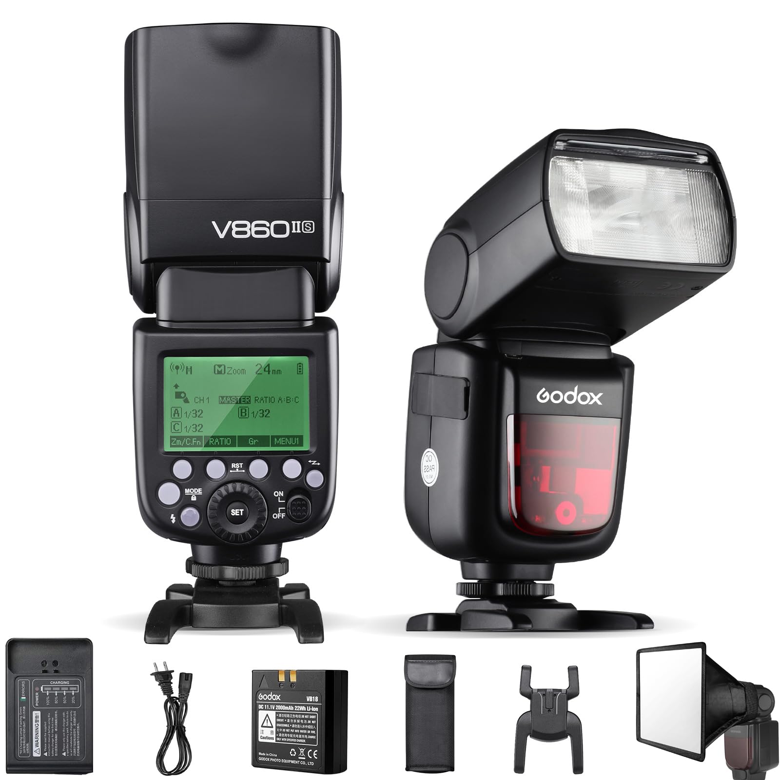 Câmera Flash Speedlite Godox V860ii-s Para Sony Com Led Usb