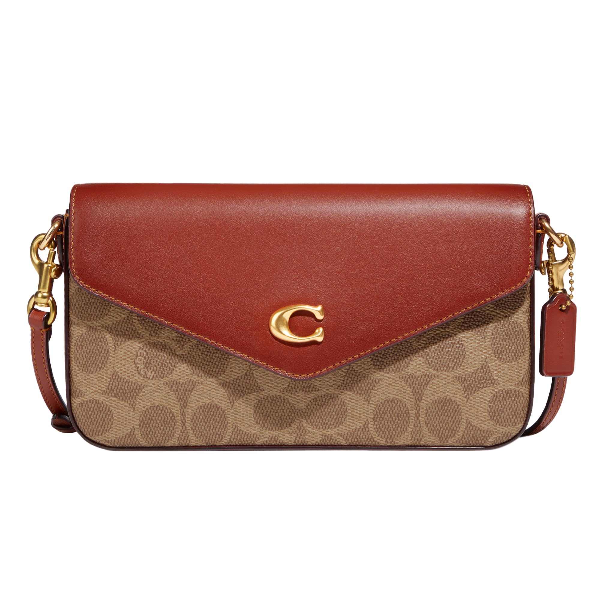 Bolsa Tiracolo Coach Signature Canvas Wyn Tan Rust