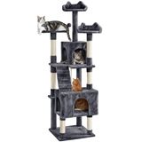 Cat Tree Yaheetech Xl 182 Cm De Vários Níveis Com 2 Cavernas E 3 Poleiros