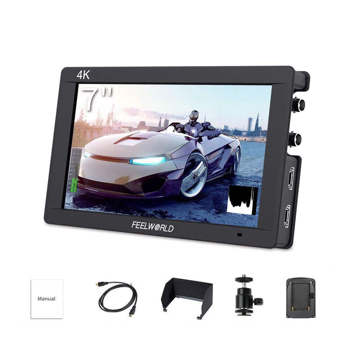 Monitor De Campo Feelworld Fw703 Dslr 3g Sdi 4k Hdmi De 7 Polegadas