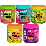 Kit 5 Gelatina Hidratante Kids Frutas Todecacho Salon Line