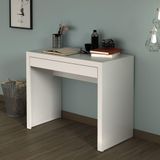 Escrivaninha Para Escritório 90cm Com 1 Gaveta Branco