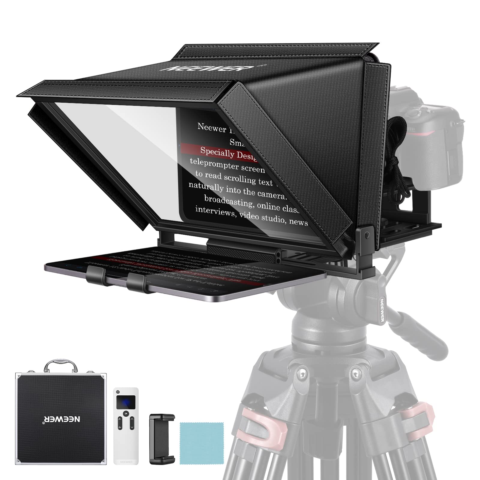 Teleprompter Neewer X12 Em Liga De Alumínio De 14 Polegadas Para Ipad