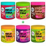 Kit 6 Gelatina Hidratante Kids Frutas Todecacho Salon Line