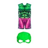 Kit Infantil Fantasia Hulk P De 03 A 04 Anos
