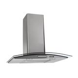 Coifa De Parede Nardelli Vidro Curvo Duto Slim 60cm Inox 220v