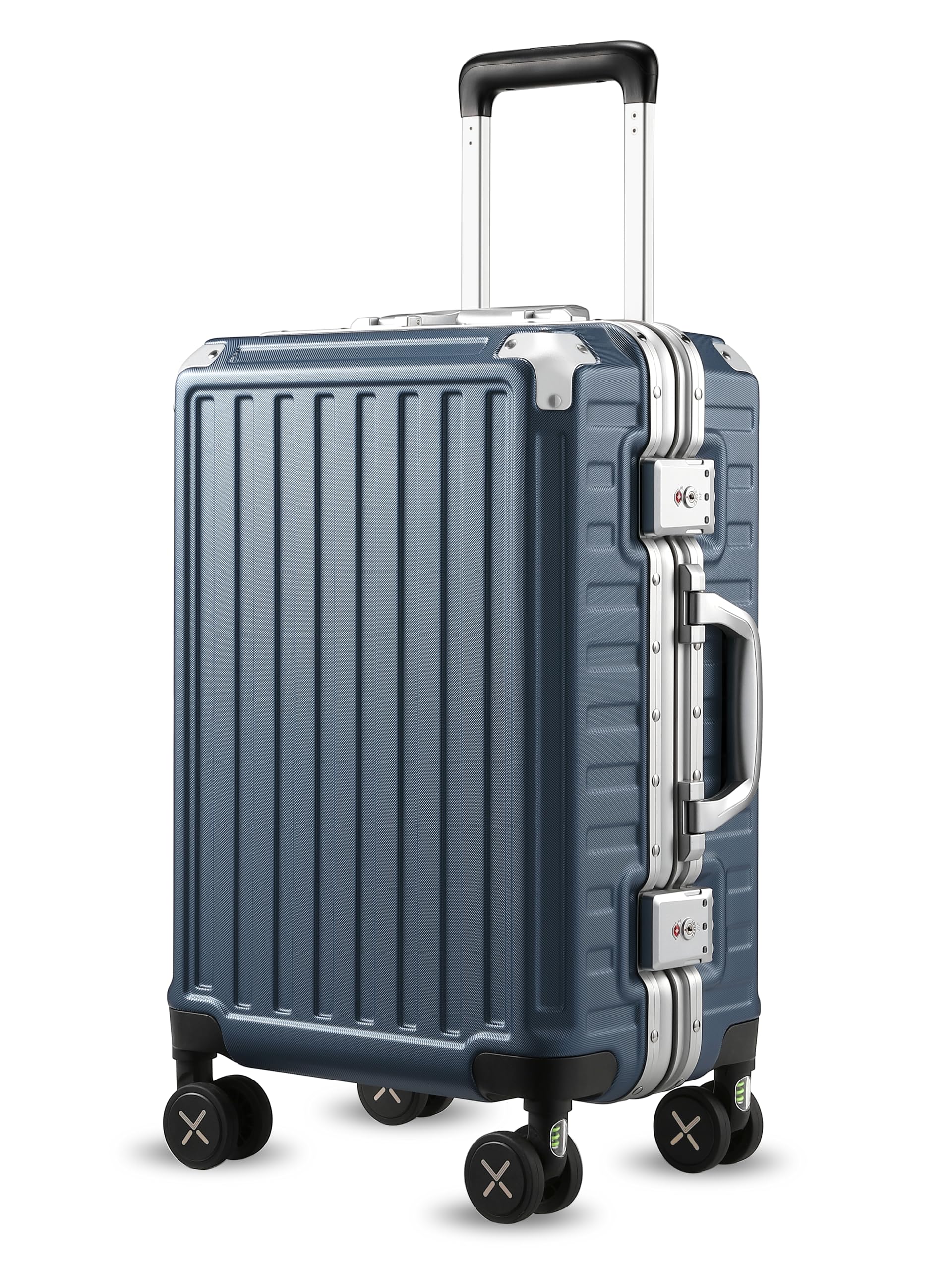 Bagagem Luggex Zipperless Spinner Wheels 20 Polegadas Azuis