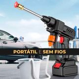 Lavadora Portátil Com Sabão E Pistola Recarregável