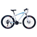Bicicleta Aro 26 Bike 21v Freio A Disco Aço Carbono Summit Branco Azul Wct Fitness