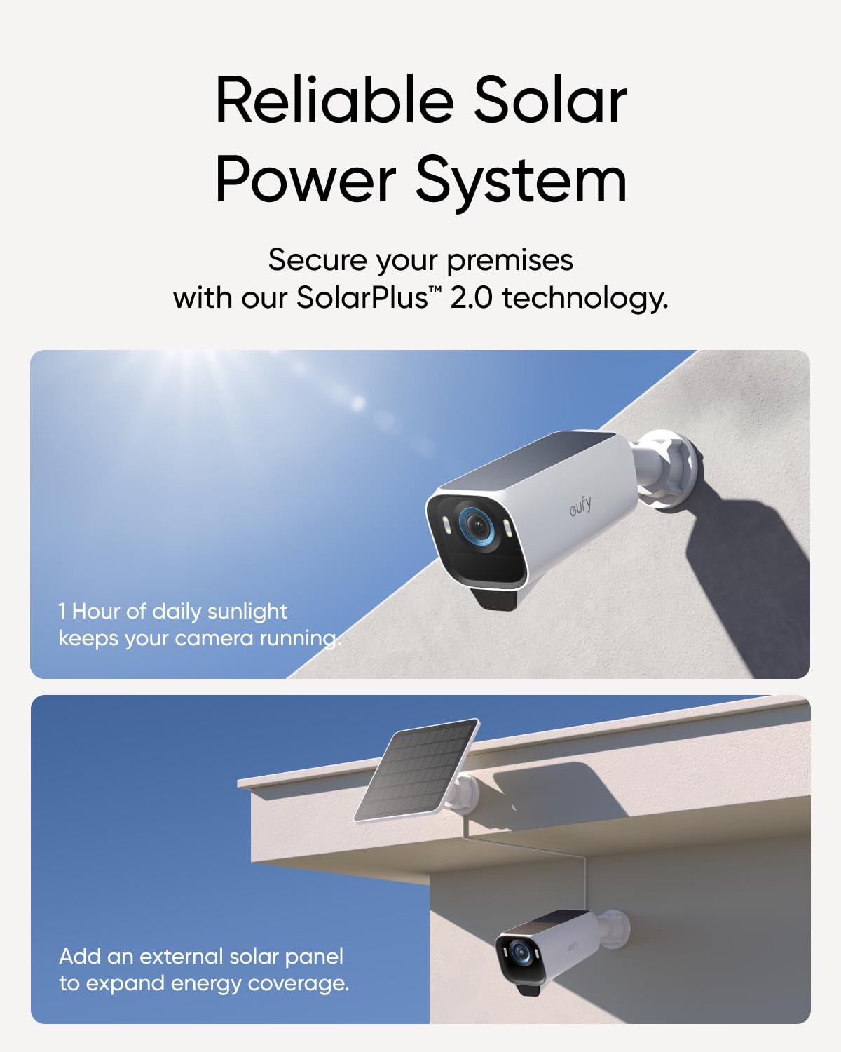防犯カメラ eufyCam S3 Pro Add-On + Solar Panel (3W) Câmera De Segurança Eufy Security Eufycam S3 Pro Add-on Com Painel