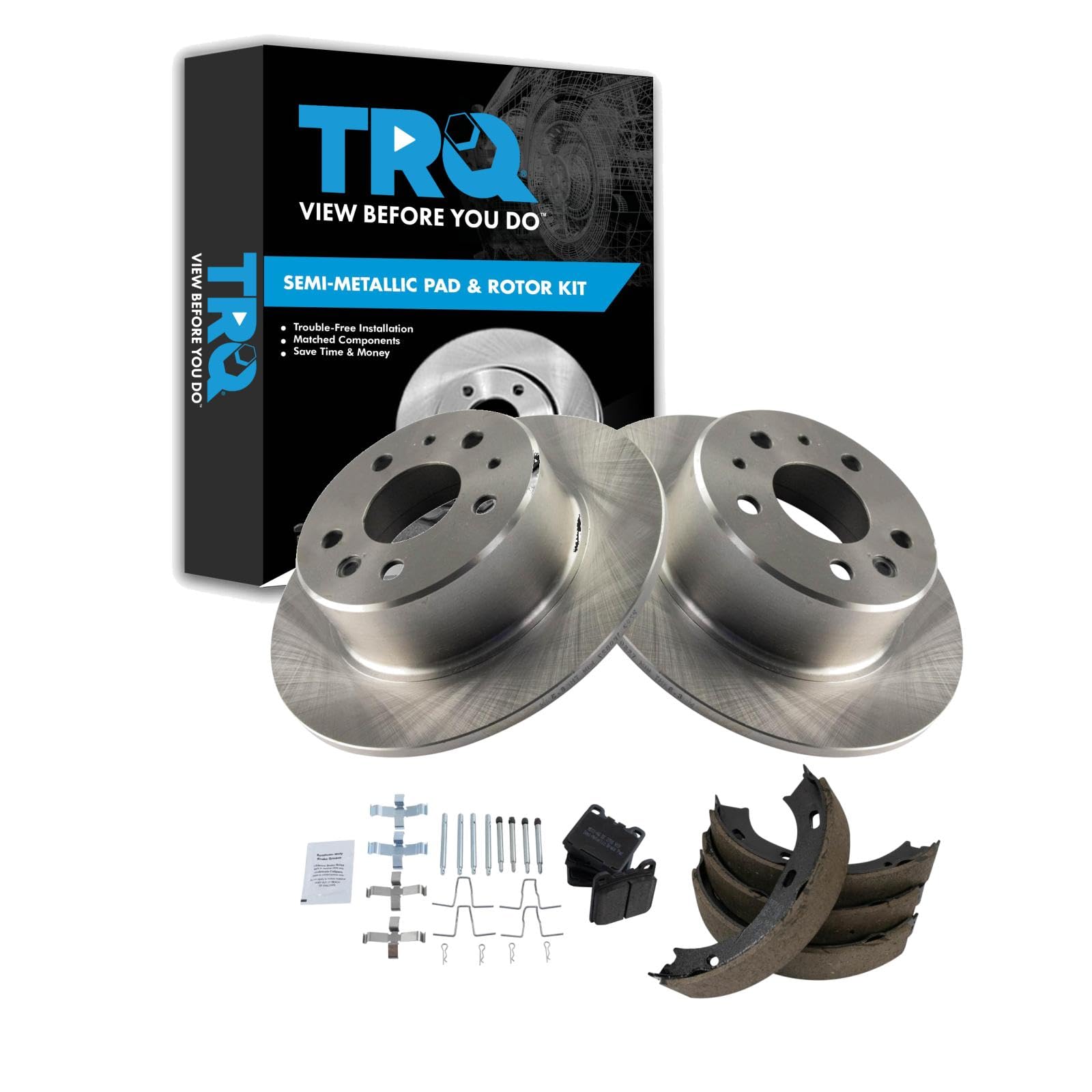 Kit De Pastilhas De Freio E Rotor Trq Traseiro Para Mercedes-benz 1968-1991