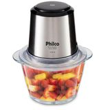 Processador Philco Inox Glass 1,2l 350wfunção Pulsar Pps01i 110v