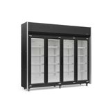 Refrigerador Expositor Vertical 1580 Litros Preto 220v Gelopar Geas-4p