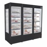 Refrigerador Expositor Vertical Para Carnes Frilux 1800 Litros Preto 3 Portas De Vidro Aquecido 220v Rf-007-c