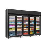 Refrigerador Expositor Vertical 1960 Litros Preto 220v Gelopar Geas-5p