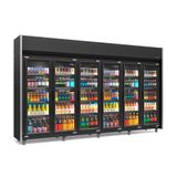 Refrigerador Expositor Vertical 2340 Litros Preto 220v Gelopar Geas-6p Lb