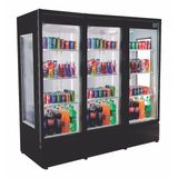 Refrigerador Expositor Vertical Frilux 1300 Litros Preto 3 Portas De Vidro 220v Rf-007