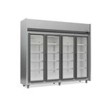 Refrigerador Expositor Vertical 1580 Litros Inox 220v Gelopar Geas-4p