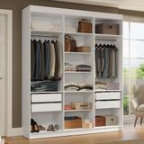 Guarda-roupa Closet 4 Gavetas 180 Cm Venus Madesa Branco