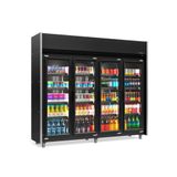 Refrigerador Expositor Vertical 1580 Litros Preto 220v Gelopar Geas-4p Lb