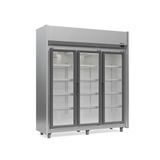 Refrigerador Expositor Vertical 1200 Litros Inox 127v Gelopar Geas-3p Ti