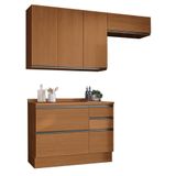 Cozinha Modulada 4 Pecas 200 Cm Mdp Maxxi Canela Kappesberg