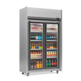 Refrigerador Expositor Vertical 820 Litros Inox 127v Gelopar Geas-2p