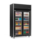 Refrigerador Expositor Vertical 820 Litros Preto 127v Gelopar Geas-2p