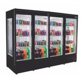 Refrigerador Expositor Vertical Frilux 2400 Litros Preto 4 Portas De Vidro 220v Rf-008