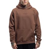 Moletom Oversized Canguru Approve Monochromatic Marrom