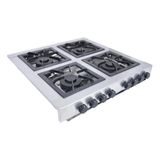 Fogão Gás Industrial Embutir 4 Bocas Inox Qu Duplo Bp 30x30c
