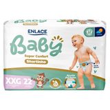 Fralda Descartável Enlace Baby Shortinho Super Confort Mega M/g/xg/xxg