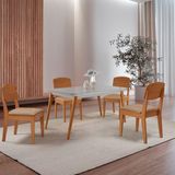 Mesa De Jantar Copper 120cm Tampo Mdf Vidro 4 Cad Copper Turim 07 /off /naturale /serig Off