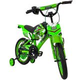 Bicicleta Infantil Moto Cross Aro 16 Verde Estilo Esportivo