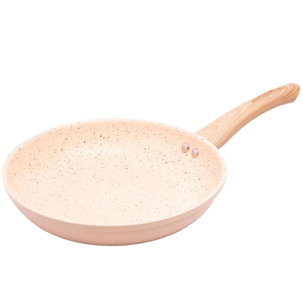 Frigideira De Indução Lyor Em Alumí­nio Com Revestimento Cerâmico Granilite Bege 24cm