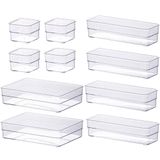 Kit 10 Organizador Modular Gaveta Acrílico Multiuso