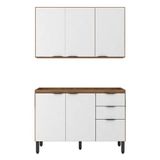 Cozinha Modulada Firenze Fi0009 Amêndola Branco - Demóbile