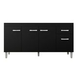 Balcão De Pia Gabriela 150 Cm Preto - Ajl
