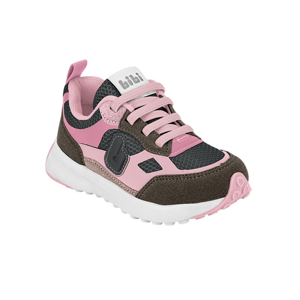 Tenis Bibi Jogging Ref 12366026 Rosa/cinza 026