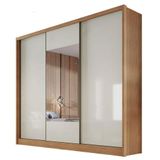 Guarda Roupa Casal Medelim 3 Portas 6 Gavetas Cumaru 25 Fendi Com Espelho Novo Horizonte